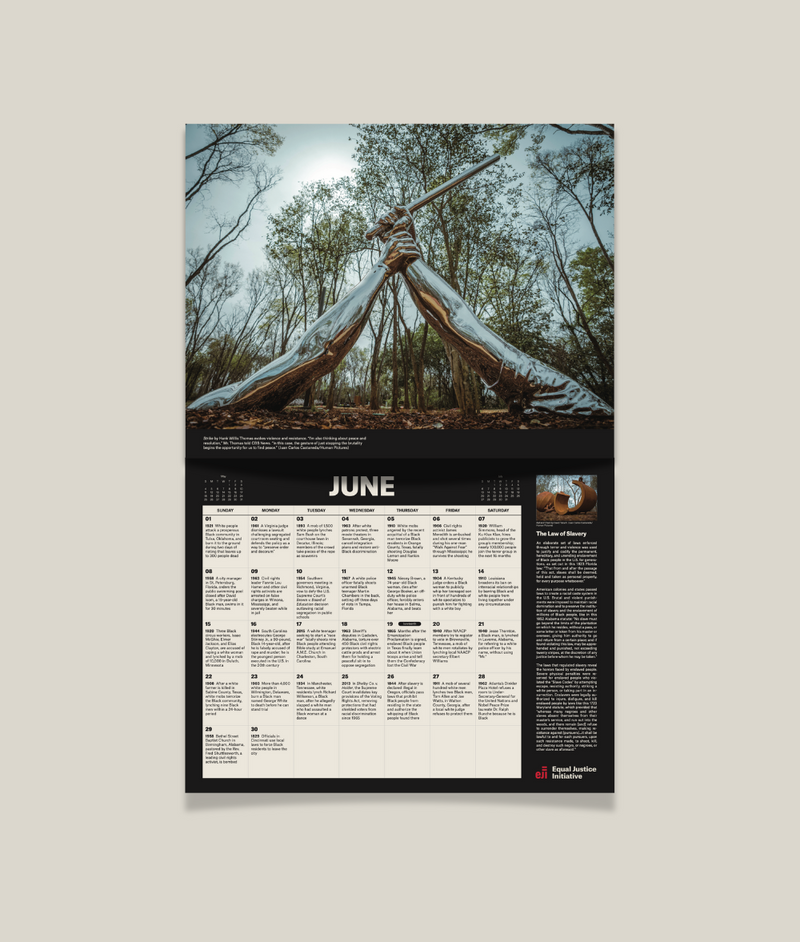 A History Of Racial Injustice Calendar 2025 EJI Shop