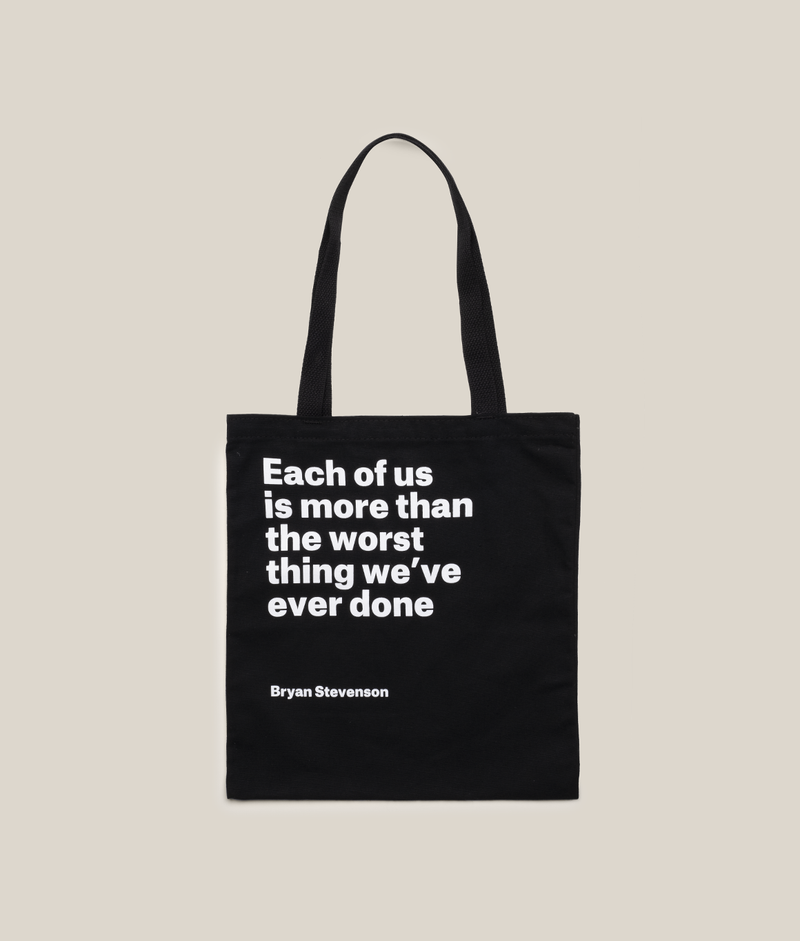 Black Tote Bag - Bryan Stevenson Black Tote Bag - Bryan Stevenson